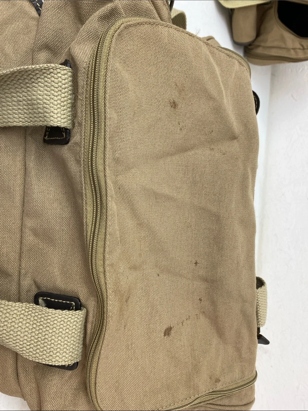Two Eddie Bauer Ford Duffle Bags- Tan